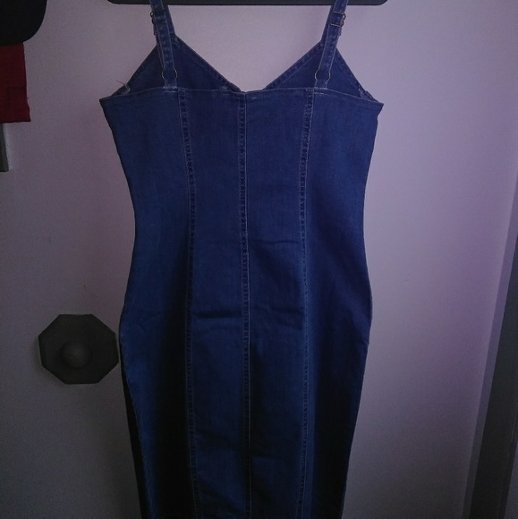 Bustier Denim Bodycon Dress " Bronx Girl" - Picture 4 of 4